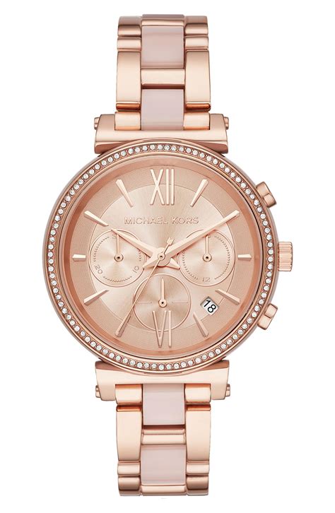 michael kors ladies sofie pave rose gold tone watch|Sofie Pavé Two.